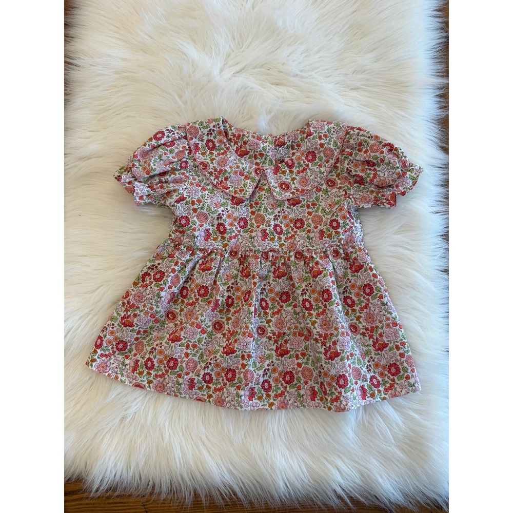 Floral Peter Pan collared top size 12m‎ EUC